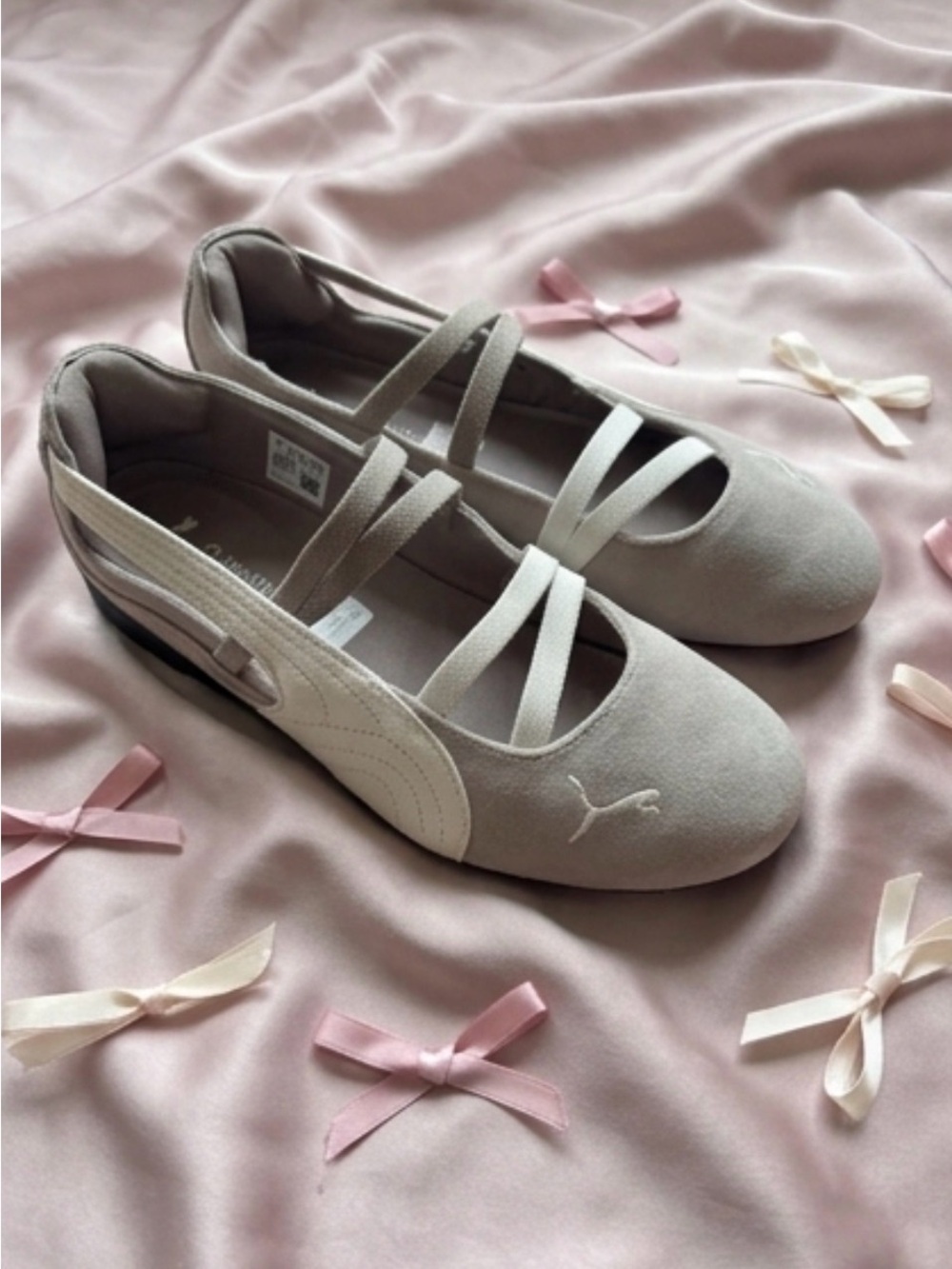 PUMA Women's Mouse Grey Ballet Flats